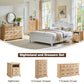 BROOKLYNN Vintage 18'' Nightstand with Charging Station and Storage Drawers