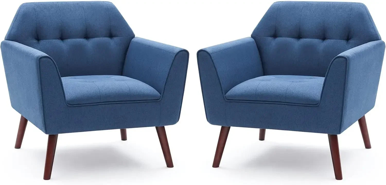 JESUS Jovie Mid-Century Tufted Accent Chair -30.3"W