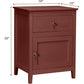 CELINE Modern Wooden Nightstand Set – 19" Wide Bedside Table with Drawer & Cabinet