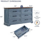SHILOH Wide Wood Dresser with Large Drawers & Bar Handles – Modern Storage Chest