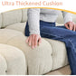 GABRIELA Minimalist Modern L-Shaped Modular Cloud Sofa Bed – Boucle Sectional Couch – 109.9" W