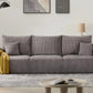 LEAH Modern Sleeper Sofa, Modular Corduroy Convertible Sofa Bed - 41.73"