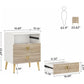 AZALEA Modern 3-Drawer Nightstand with Golden Legs - 19.69" W Stylish Bedside Table