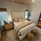 LONDON Boho Rattan Nightstand Set - 3-Drawer Woven Cane Dresser for Bedroom & Living Room - 31.5''