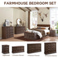 CAMILLE Rustic Farmhouse 8-Drawer Wooden Dresser – Tall Storage Chest | 42'' W