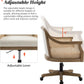 UKRAINE Upholstered Home Office Chair, Adjustable Swivel Rolling Task Chair - 23.5" W