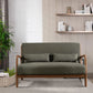 SAVANNAH Mid-Century Modern Loveseat Sofa – Upholstered 2-Seat Couch - 50"