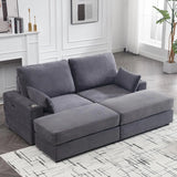 AALIYAH Modern Minimalist Sleeper Sofa – Cloud Couch with USB Ports - 82.7"