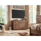 COLLINS Farmhouse 7-Drawer Wood Dresser - 54" Wide Storage Chest for Bedroom & TV Stand