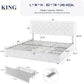 Avani Modern Upholstered King Size Platform Bed Frame with Storage Drawers and 78"W Headboard