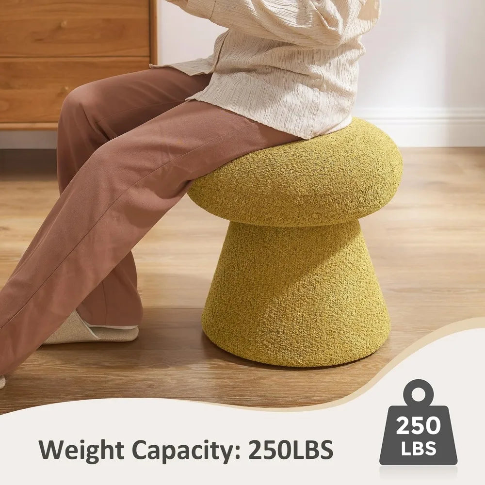 AUTUMN Mushroom Shape Round Footstool Ottoman -16.54 W