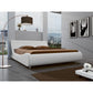 EMERSYN Modern Faux Leather Sleigh Platform Bed Frame - Queen Size - 65.7''