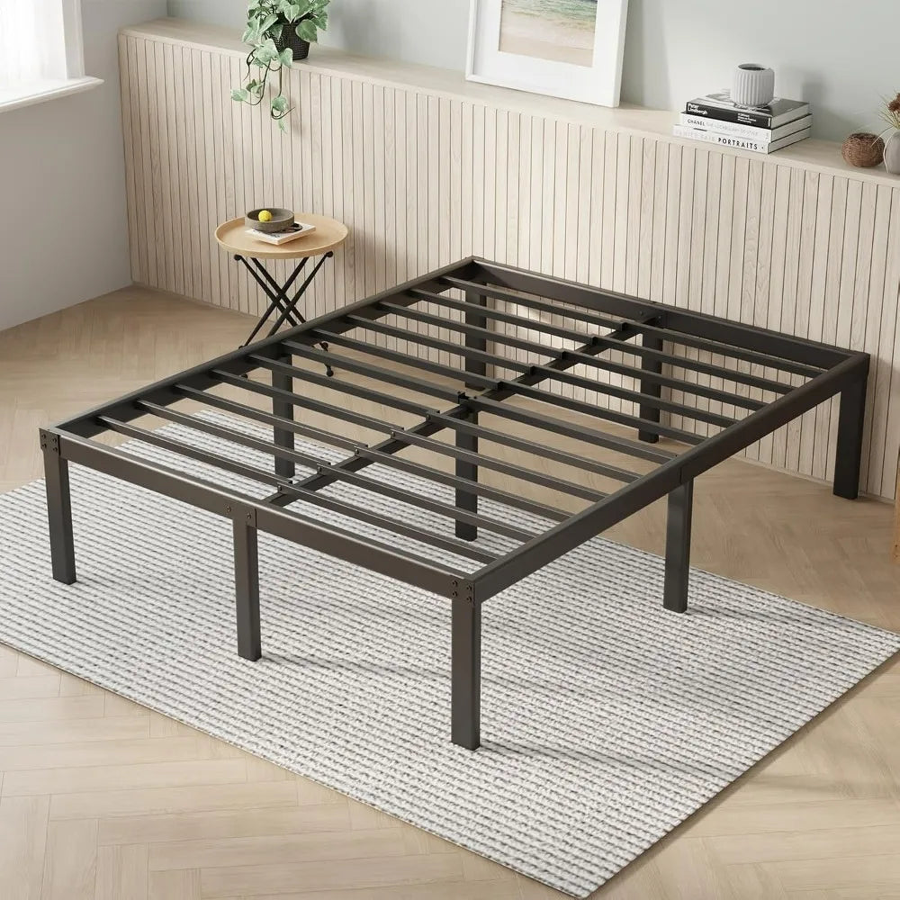 CLAIRE Modern 14-Inch Metal Platform Bed Frame - Queen Size