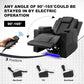 Power Recliner Chair PU Leather Electric Massage Recliner Sofa for Living Room Home Seating with Cup Holders LED Lighting
