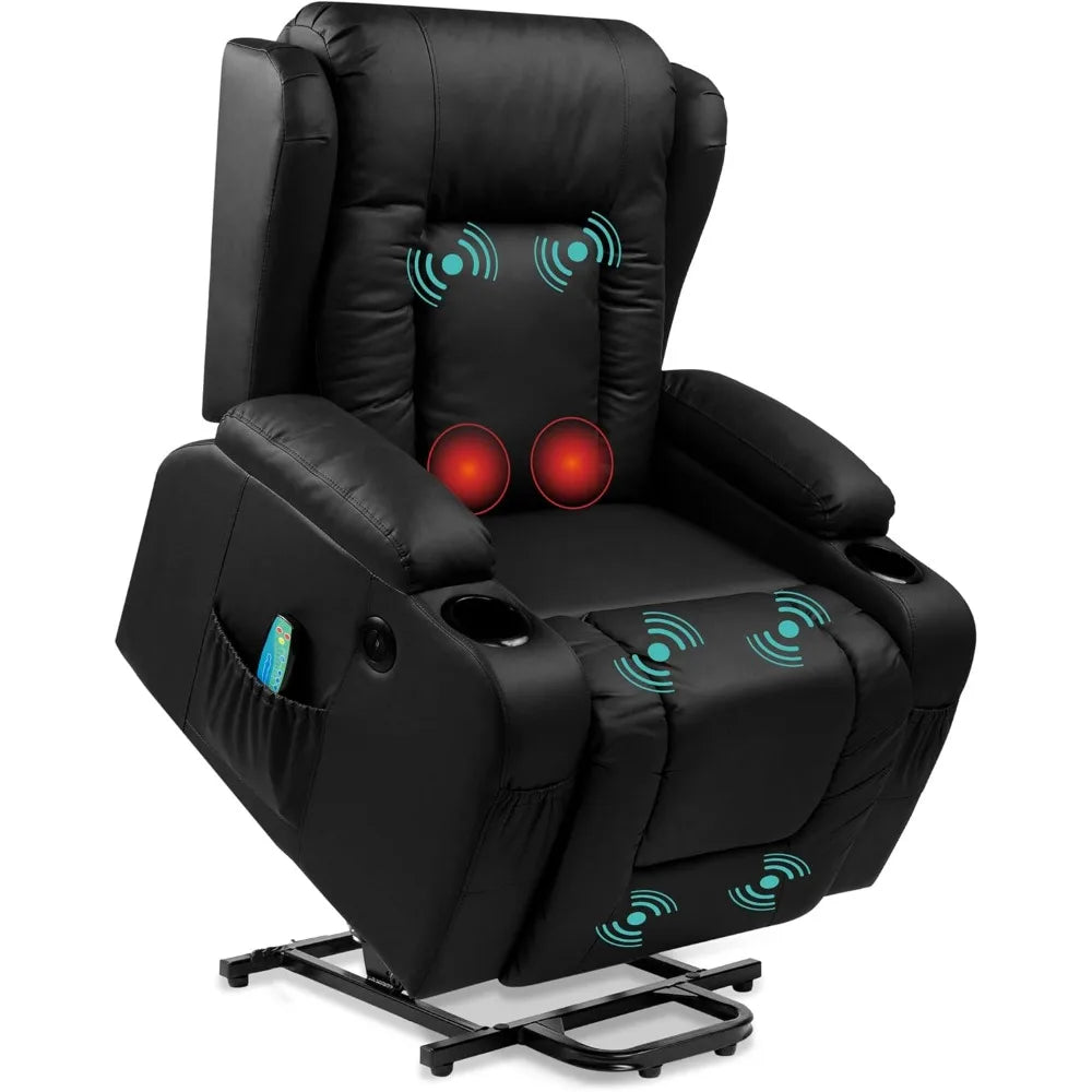 KIMBERLY PU Leather Modern Minimalist Style Lift Recliner Chair - 33" W