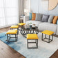 CAROLINE 5-in-1 Cube Stool with Swivel Casters – Minimalist Modern Footstool-17.7 W