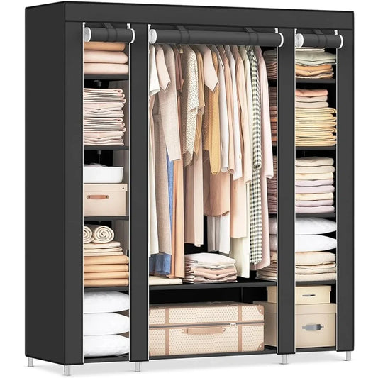 IZABELLA Modern Portable Fabric Closet Wardrobe | Clothes Storage Organizer