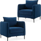 MARIA Modern Velvet Accent Chair - Upholstered Armchair - 32.68" W