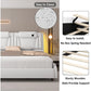 MIA Sleek Modern Upholstered Platform Bed Frame 63.4" Wide with Adjustable LED Headboard