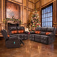 ADAM 3-Piece Recliner Sofa Set with Massage & Heat, Faux Leather-36.2" W