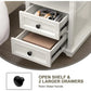ALAYNA Rustic End Table with Charging Station & Storage Drawers