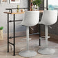 Adjustable Swivel Bar Stools Set of 2,Counter Height Bar Stools with Back,350 LBS PU Leather Bar Stool