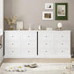 MARLEY Modern White 6 Drawer Dresser - Stylish Bedroom Storage 42.5''