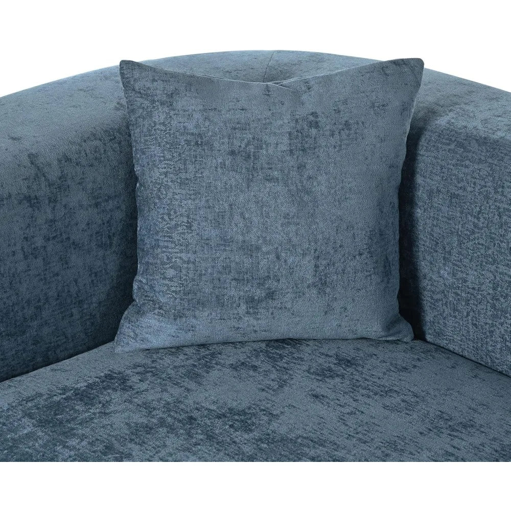 ADALYNN Modern Minimalist Curved Half Moon Sectional Sofa – Upholstered Fabric Couch | 125.8"W