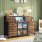 DELANEY Modern Dresser with LED & Power Outlets - Storage Chest for Bedroom & Living Room