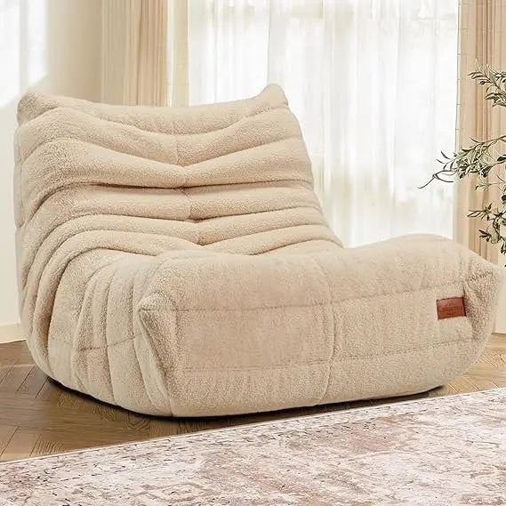 SALEM Modern Armless Bean Bag Lounger Chair - Bean Bag Sofa, 38.5'' Wide