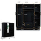 JULIETA Moderno Luxe Armoire Wardrobe Closet with Mirror – Storage Cabinet – 63'' Wide