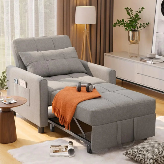 ARIANNA Modern Convertible Futon Sofa Bed with Adjustable Backrest – 30.7"