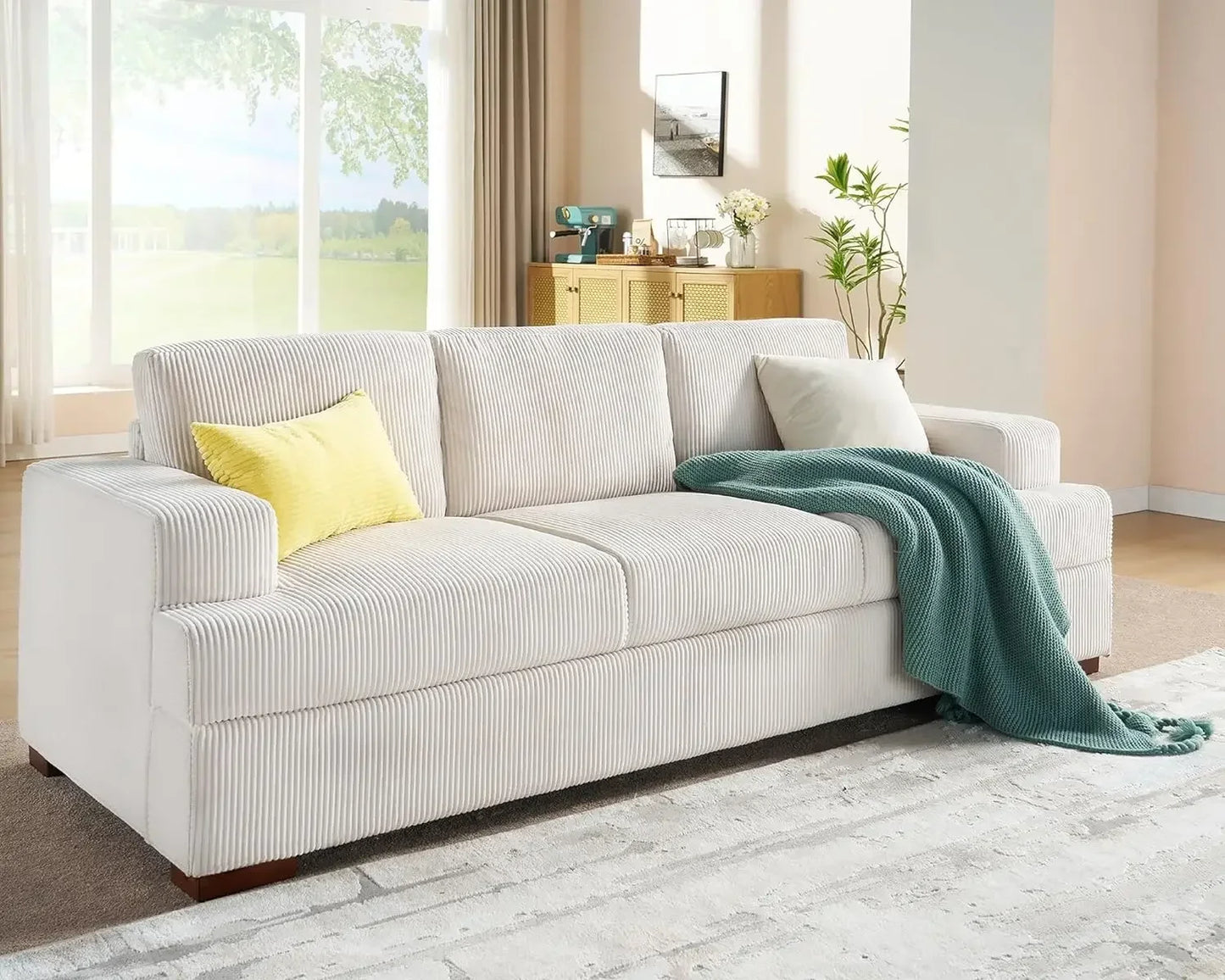 89 Inch Sofa, Comfy Sofa Couch with Extra Deep Seats, 3 Seater Sofa- Modern Sofa, Couch for Living Room Apartment Lounge
