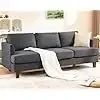 WILLIAM Mid Century Modern 3 Seater Sofa Couch with Deep Seats and Armrests - 89.37''