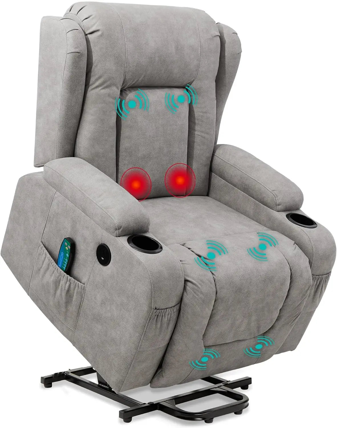 KIMBERLY PU Leather Modern Minimalist Style Lift Recliner Chair - 33" W