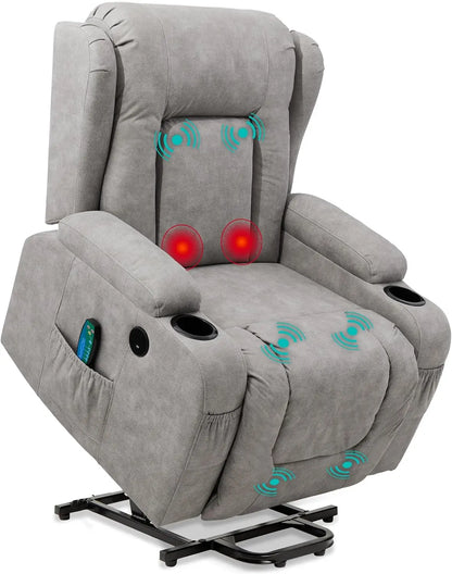 KIMBERLY PU Leather Modern Minimalist Style Lift Recliner Chair - 33" W