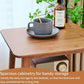 HATTIE Minimalist Bamboo Nightstand – Wooden Bedside Table with Drawer – 13.77” Wide