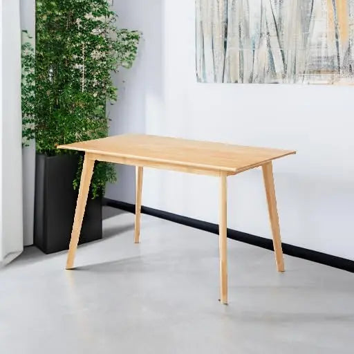 EMILY Mid-Century Modern Solid Wood Dining Table – 47.2"W