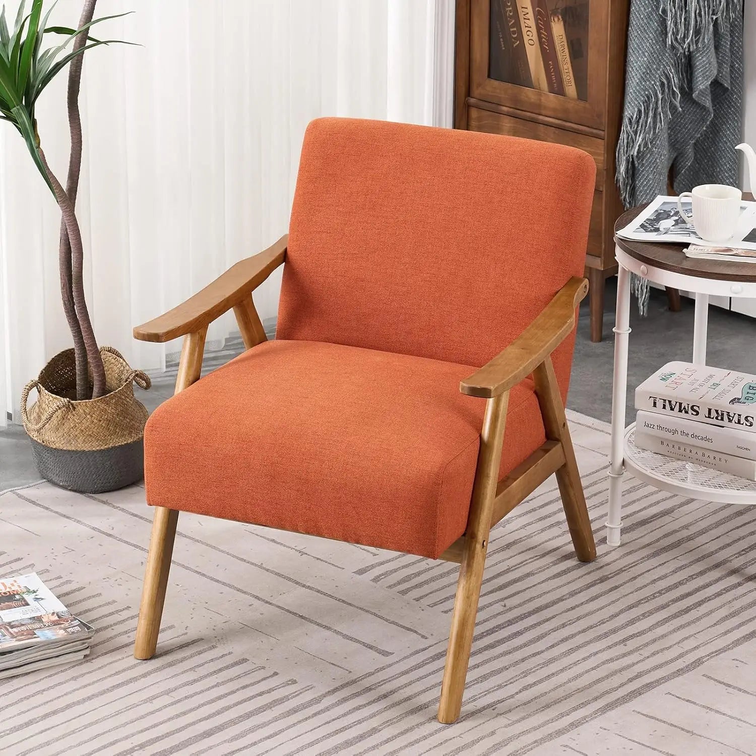 ANDREA Solara Retro Mid-Century Accent Lounge Chairs Set – 21.7" W