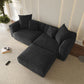 MELISSA CloudLuxe Modern Oversized Modular Sectional Sofa | L-Shaped 118.1″ W Couch with 4 Pillows