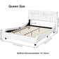 MIA Sleek Modern Upholstered Platform Bed Frame 63.4" Wide with Adjustable LED Headboard