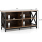 TV Stand for TVs up to 55 Inches, 47" Farmhouse Entertainment Center with 4 Open Shelves & Built-in Cable Holes