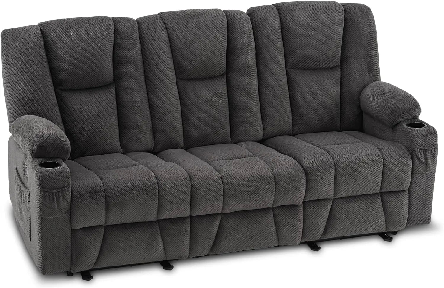 EASTON Power Reclining Sofa with Heat & Vibration, 3-Seat Dual Recliner Sofa - 81.1" W