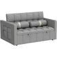 GAVIN Modern Velvet 3-in-1 Sleeper Sofa – Convertible Loveseat Futon - 55.5"