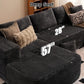 JAMESON Modern Plush Corduroy L-Shaped Cloud Sectional Sofa – Deep Seat Modular Couch | 105.7"W
