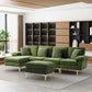 RYKER Modern Velvet U-Shaped Sectional Sofa with Chaise & Ottoman – Sectional Couch – 114.17" W