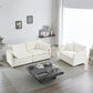 BROOKLYN Modern Chenille Cloud Loveseat Sofa Set – Deep Seat 2-Piece - 111.5”