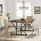 EMILY Rustic Farmhouse Rectangular Dining Table - 70.8" W