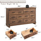 COLLINS Farmhouse 7-Drawer Wood Dresser - 54" Wide Storage Chest for Bedroom & TV Stand