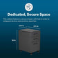 CHARLES Modern Charcoal Grey Mobile Filing Cabinet -3-Drawer Lockable Metal – 15.75" W